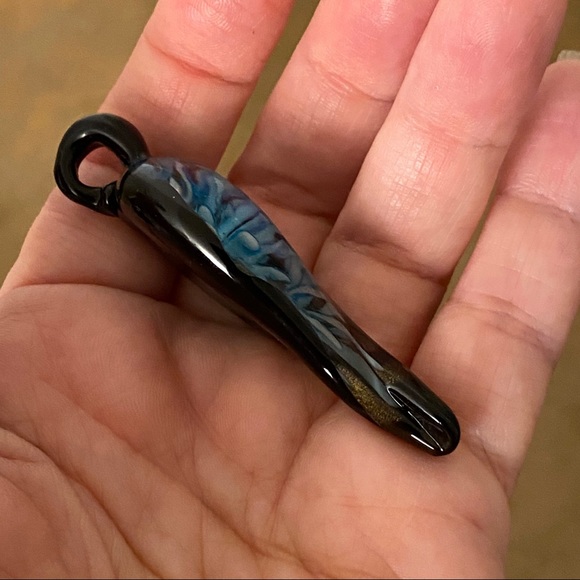 Anthropologie MURANO GLASS Flower Pendent Necklace - Picture 4 of 4